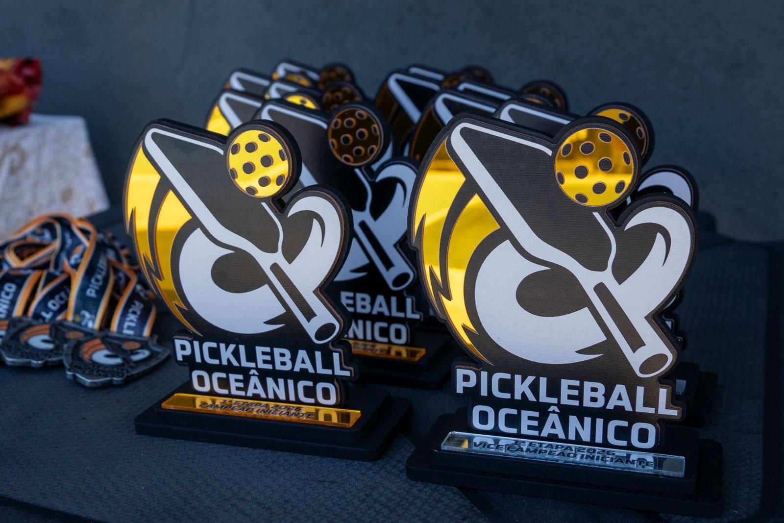 Troféus de torneio de pickleball